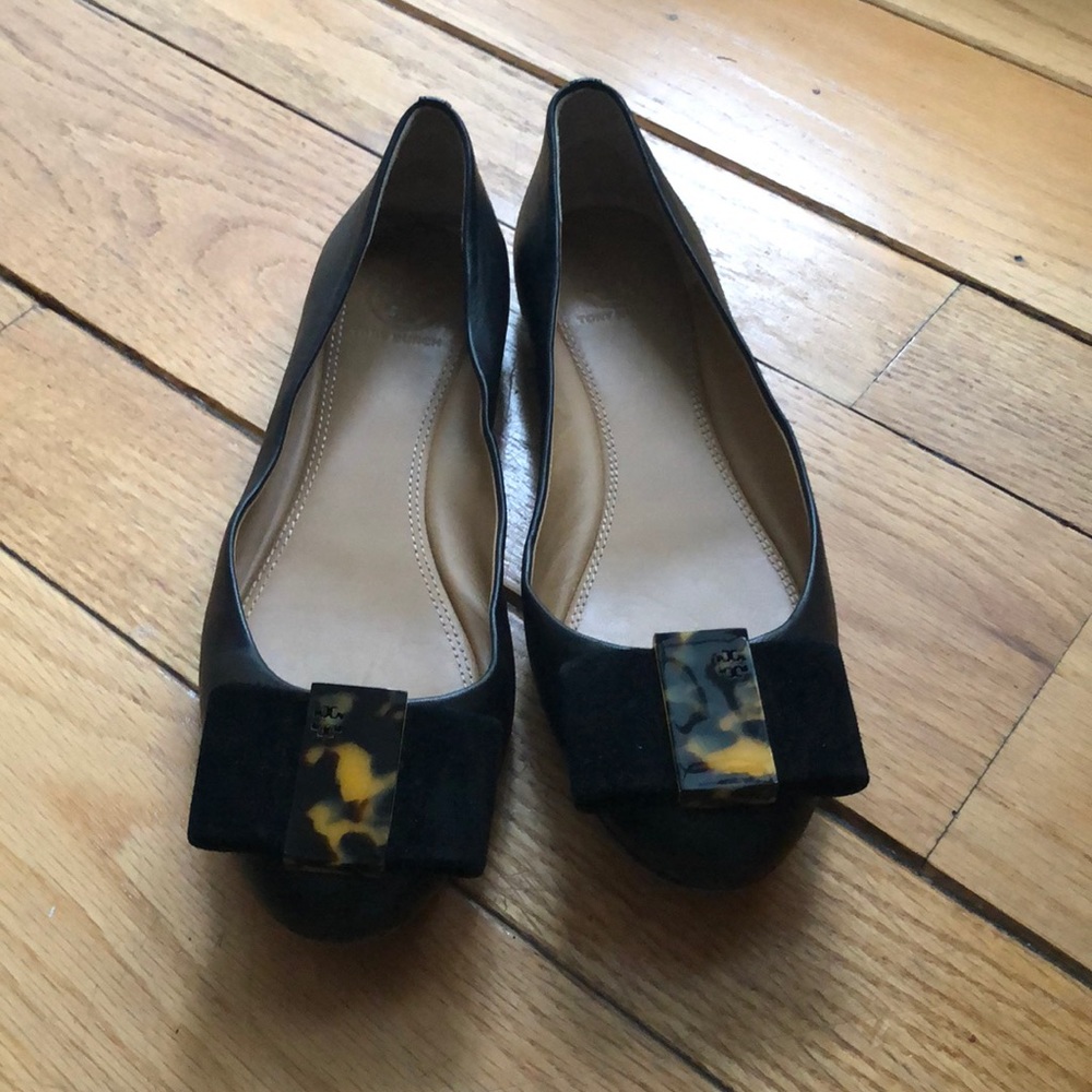 Tory Burch leather bow flats